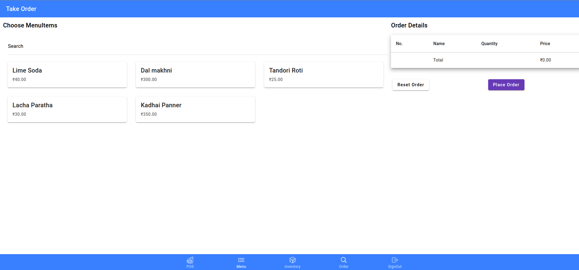 Restaurant Pos System